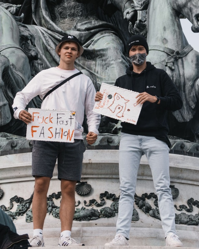 Demonstration gegen Fast fashion